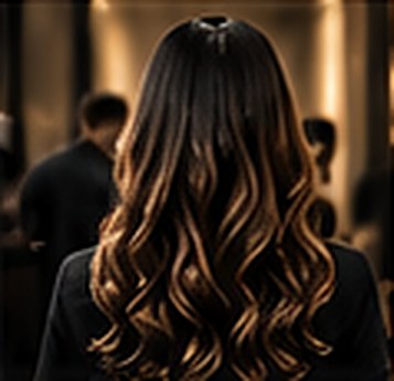 Balayage waves after hair treatment